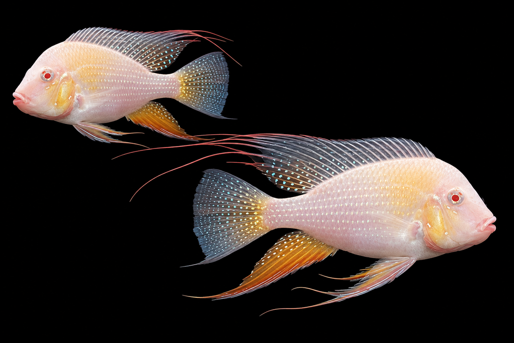 Albino Heckelii Threadfin Acara