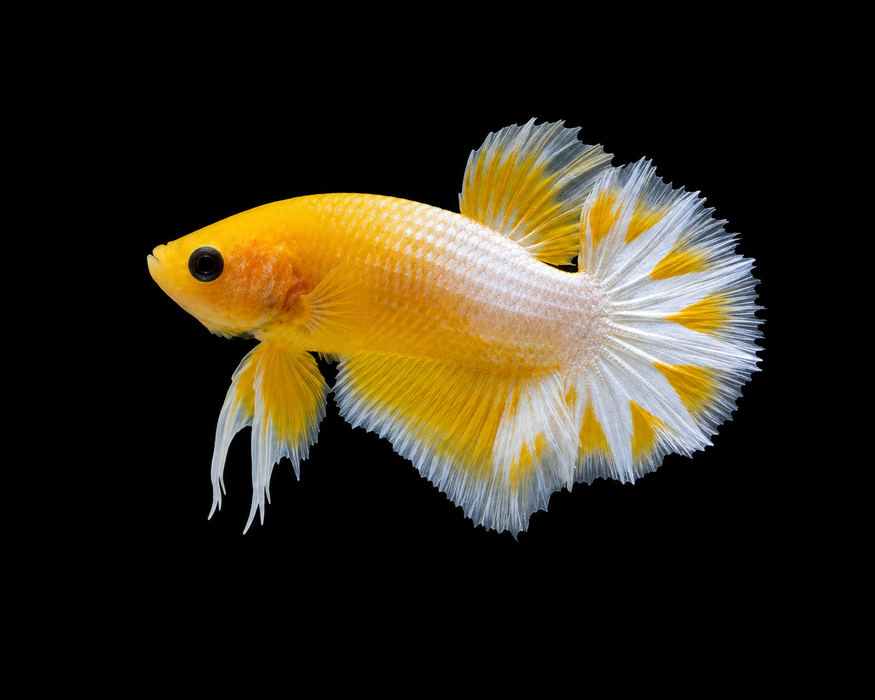 Yellow Fancy White Star Male Plakat