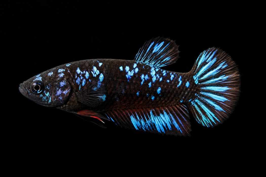 Black Blue Galaxy Female Plakat