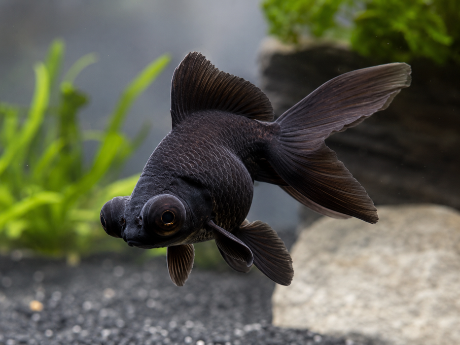 6x 2” Black Moor Goldfish